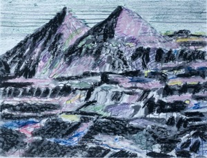 Tagebau mit Kegelhalden