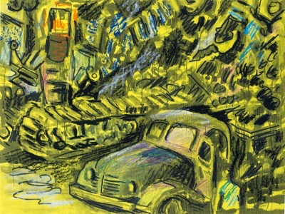 Im Tagebau mit Kipper