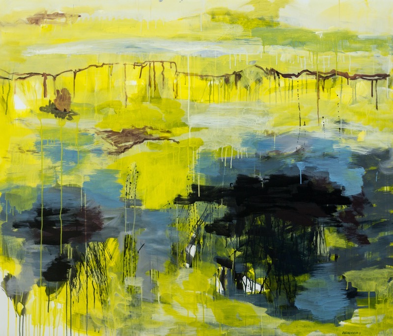 Öffnung, 2017, Acryl auf Leinwand, 120×140 cm